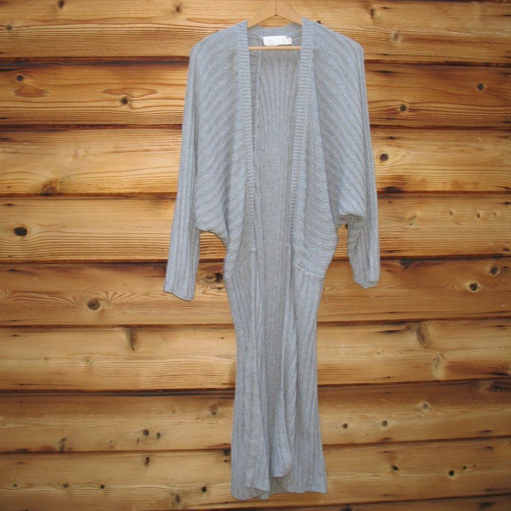 TJD Gray Duster Cardigan Sweater - Picture 2 of 8
